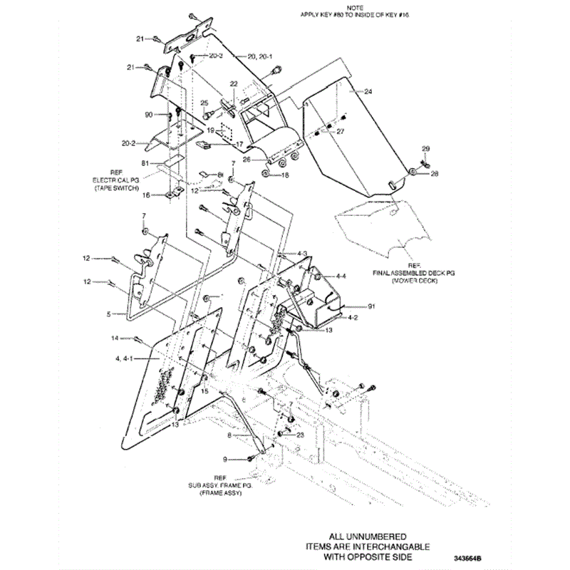Hayter 13/40 (13-40) Parts Diagram, Rear Chassis Assy1