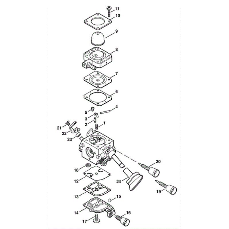 Stihl BG 86 Blower (BG86) Parts Diagram, Carburetor C1M-S151C BR