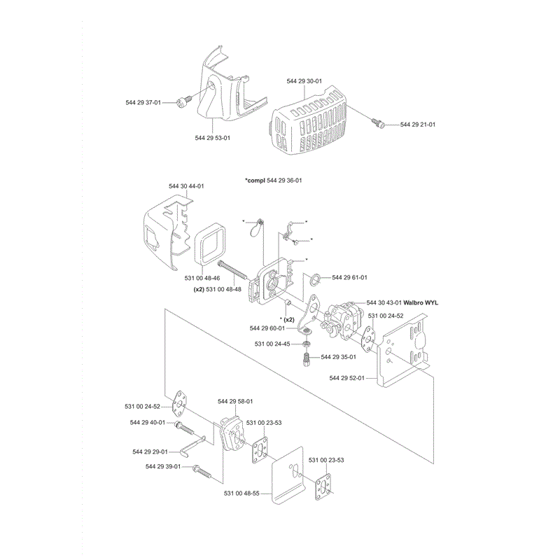 Husqvarna  123HD60 Hedge Trimmer (2006) Parts Diagram, Page 2
