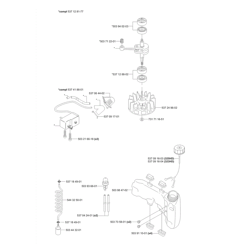 Husqvarna 323HD60 Hedge Trimmer (2006) Parts Diagram, Page 1
