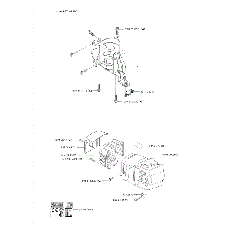 Husqvarna  325HD60x Hedge Trimmer (2006) Parts Diagram, Page 3