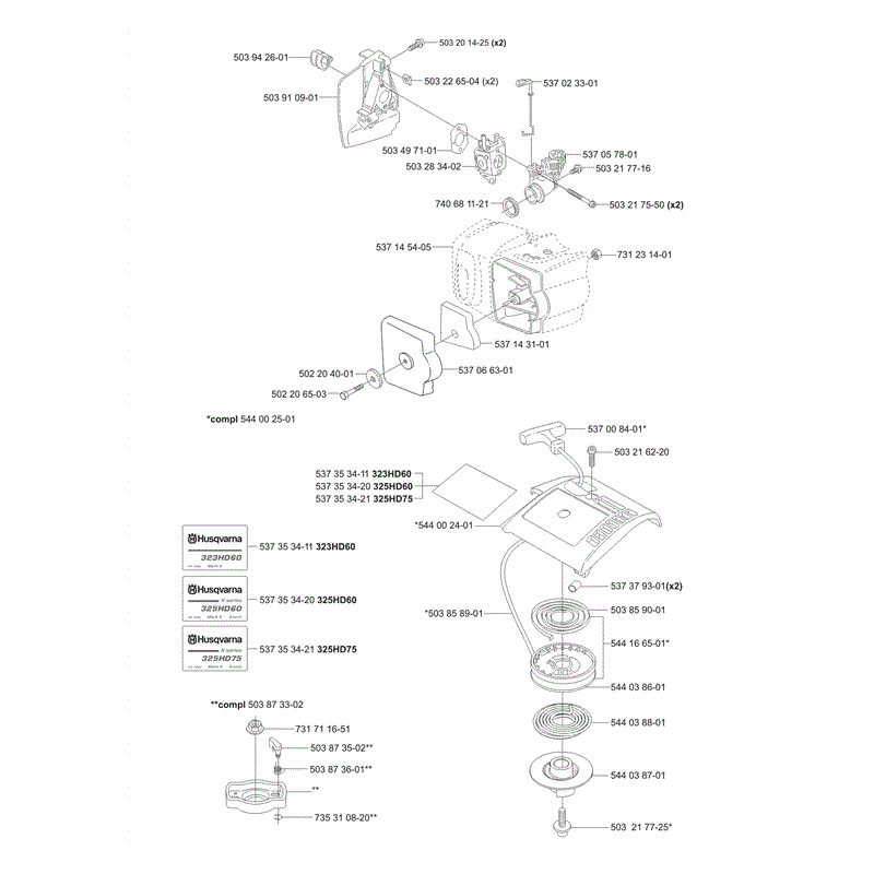 Husqvarna  325HD75x Hedge Trimmer (2006) Parts Diagram, Page 4