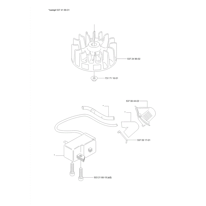 Husqvarna  325HS75x Hedge Trimmer (2006) Parts Diagram, Page 2