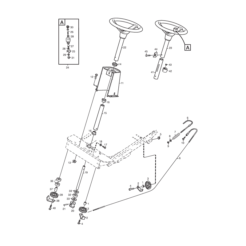Stiga VILLA COMFORT (13-2723-34 [2004]) Parts Diagram, Steering_0