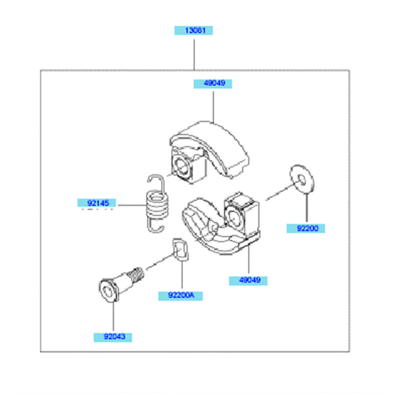 Kawasaki KBH27A  (HA027F-BS50) Parts Diagram, Clutch