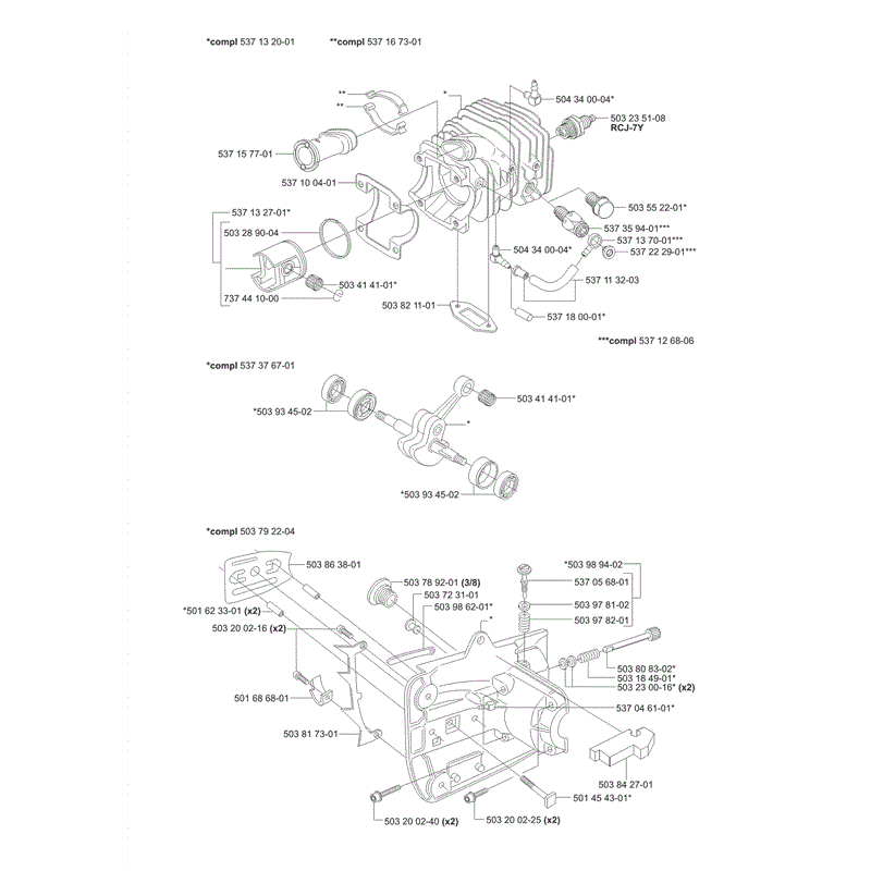 Husqvarna 338XPT Chainsaw (09/2006) Parts Diagram, Page 4