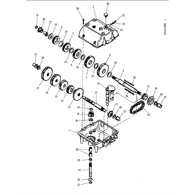 Hayter Condor (511L) Parts Diagram, Gearbox Assy
