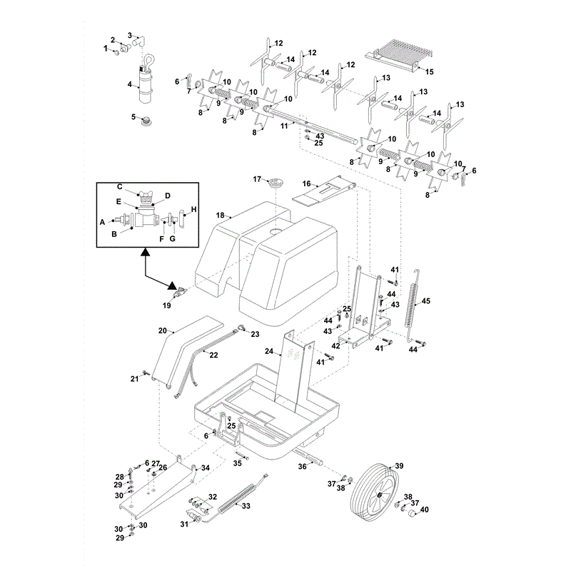 Countax Lawn Groomer (0000) Parts Diagram, Page 1