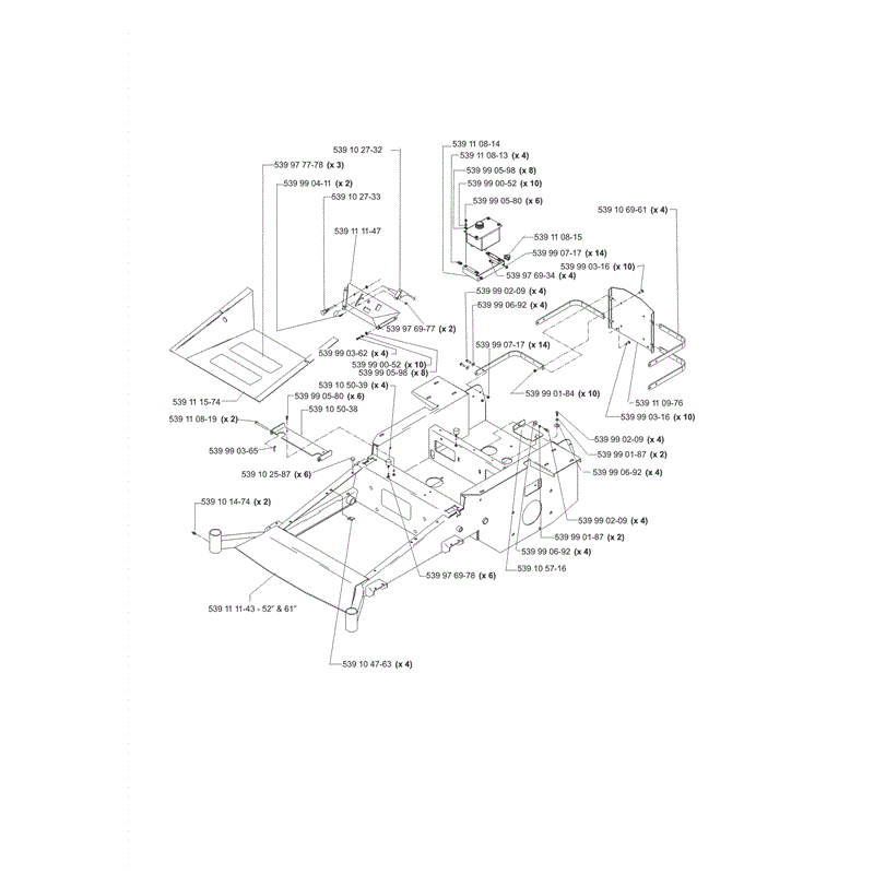 Husqvarna LZ25 Zero Turn Mower  (2006) Parts Diagram, Page 1