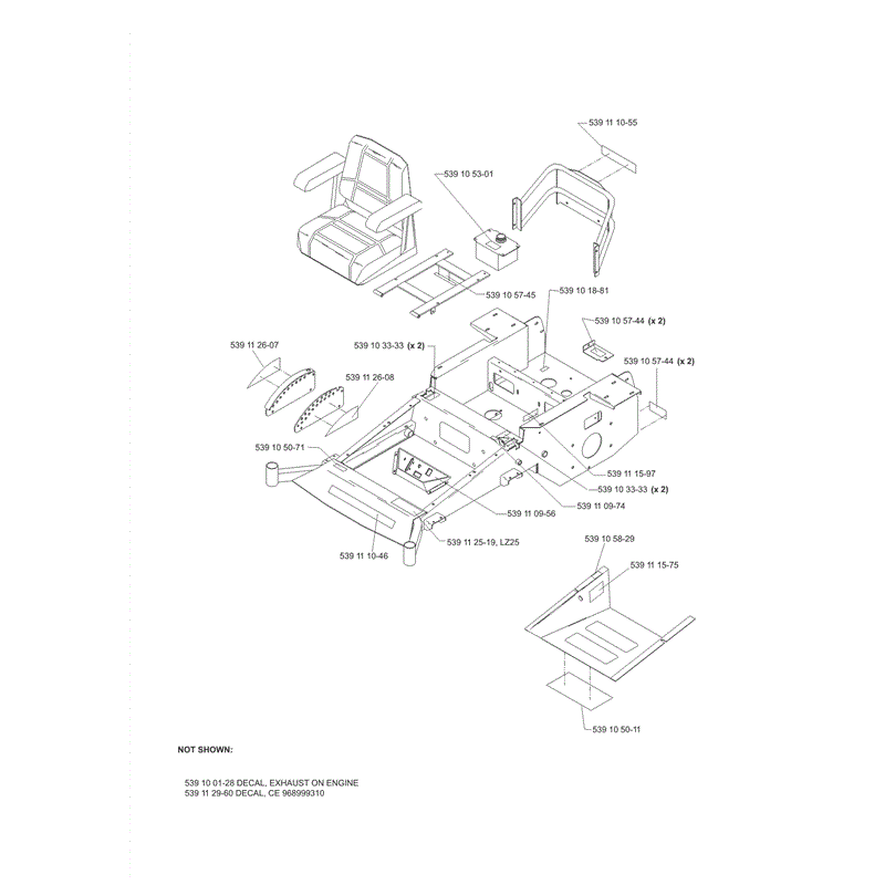 Husqvarna LZ25 Zero Turn Mower  (2006) Parts Diagram, Page 19