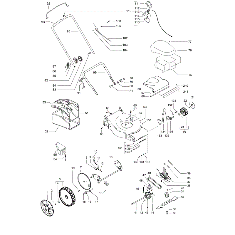 McCulloch M46-450CMDWA (96664450101) Parts Diagram, Page 1