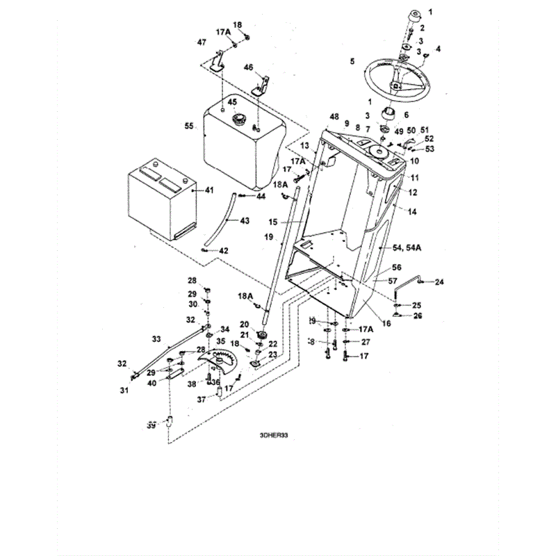 Hayter 14/38 (H1438) Parts Diagram, Rear Body Assy