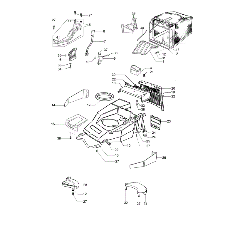 Efco MR 55 TBI B&S Lawnmower (Till February 2013) Parts Diagram, Deck