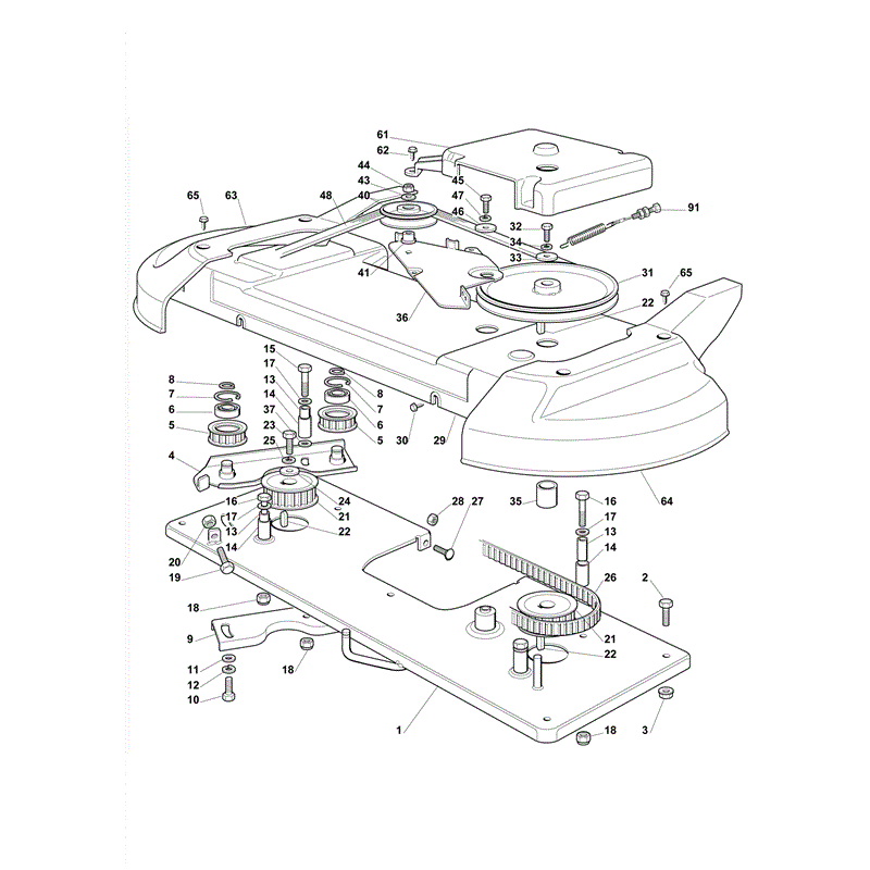 Castel / Twincut / Lawnking XX220HD (2010) Parts Diagram, Cutting Plate 1