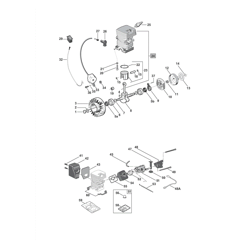 Stiga SP370 (2009) Parts Diagram, Engine