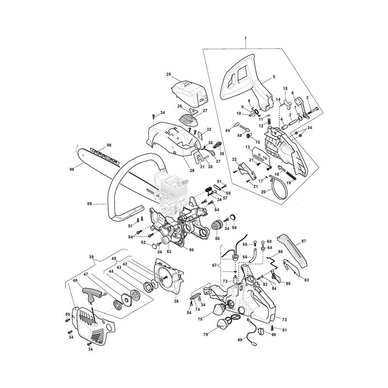 Mountfield MC 438 (203714003-M12 [2012-2015]) Parts Diagram, Housing