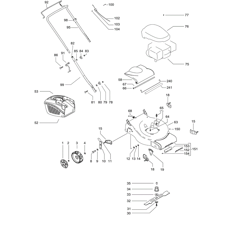 McCulloch M46-450C (96664470101) Parts Diagram, Page 1