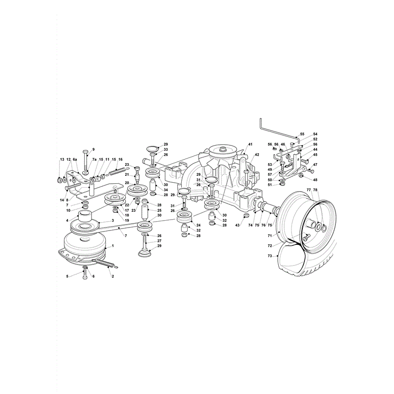 Castel / Twincut / Lawnking XHX23V4WD (2009) Parts Diagram, Transmission Ass.Y