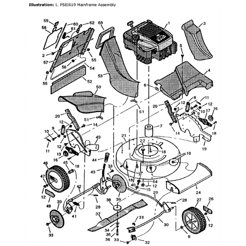 Hayter Double Three (533T001001) Parts Diagram, Main Body
