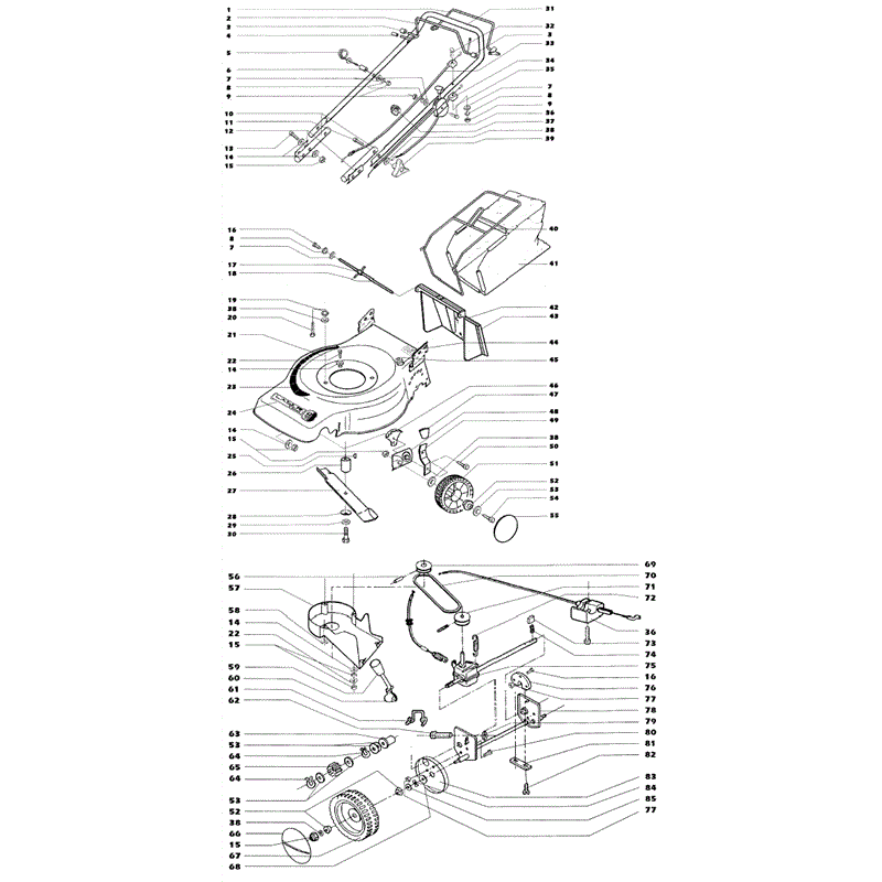 Mountfield Laser Delta (MPR10005-6) Parts Diagram, Page 1