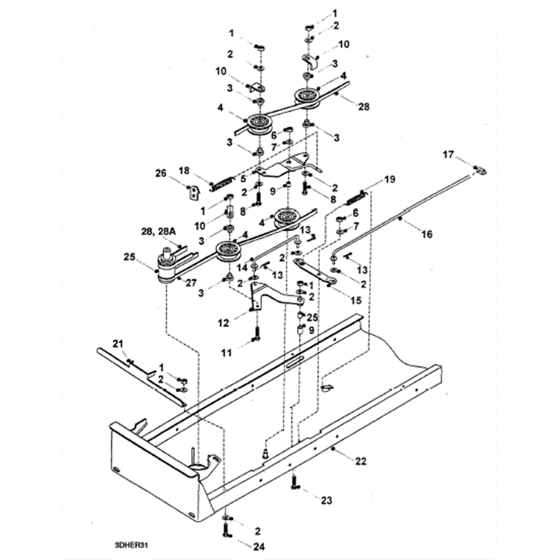 Hayter 15/38 (H1538) Parts Diagram, P.T.O. Transmission Assy