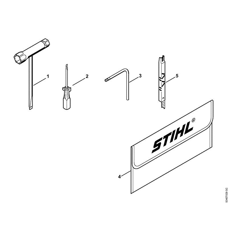 Stihl MS 211 Chainsaw (MS211 2-Mix) Parts Diagram, Tools