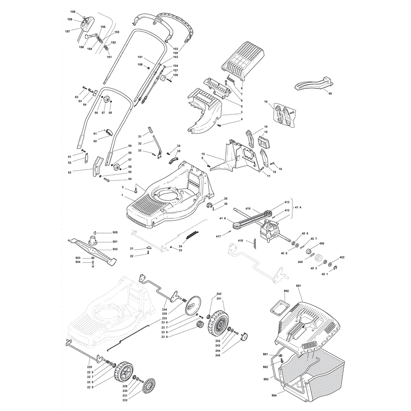 Mountfield M5010PD  (2008) Parts Diagram, Page 1