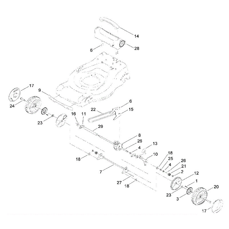 Hayter R48 Recycling (446) (446F310000001 - 446F310999999) Parts Diagram, Drive Assembly