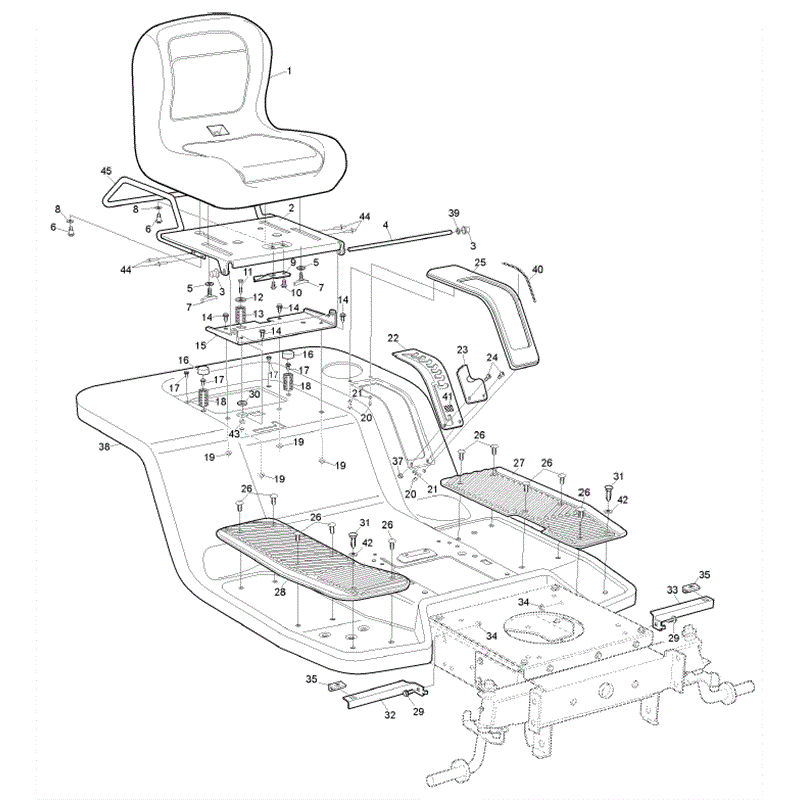 Hayter 18/42 (ST42) (151A001001-151A099999) Parts Diagram, Rear Body