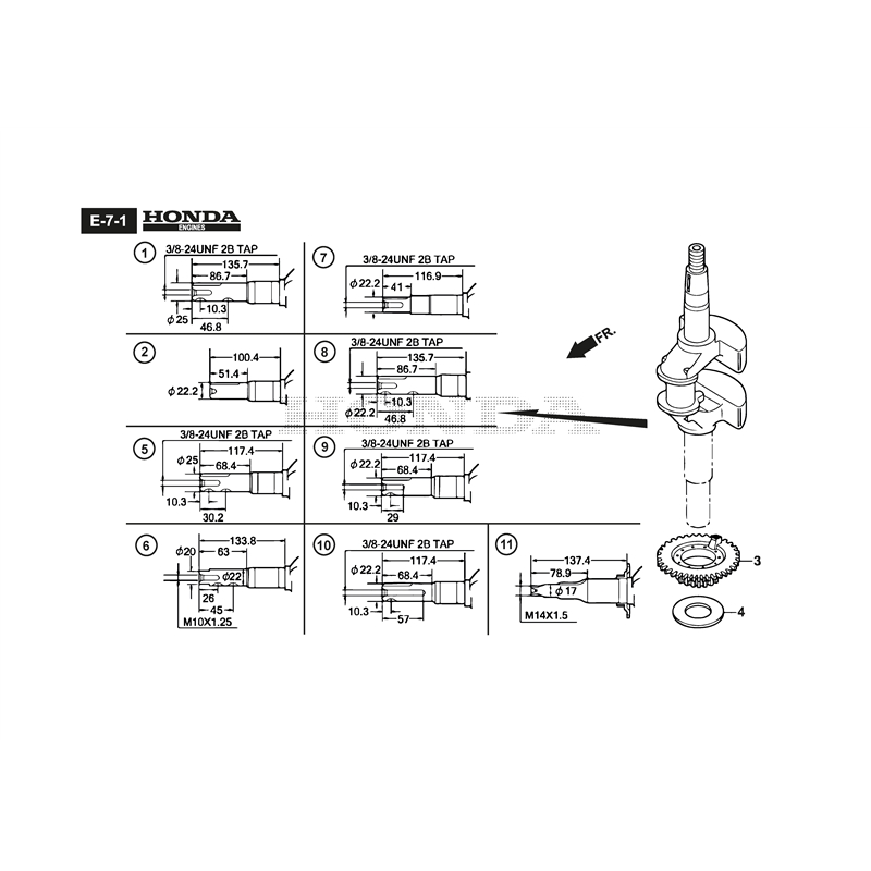 Mountfield HP45H (HP45H  (2016)) Parts Diagram, Crankshaft