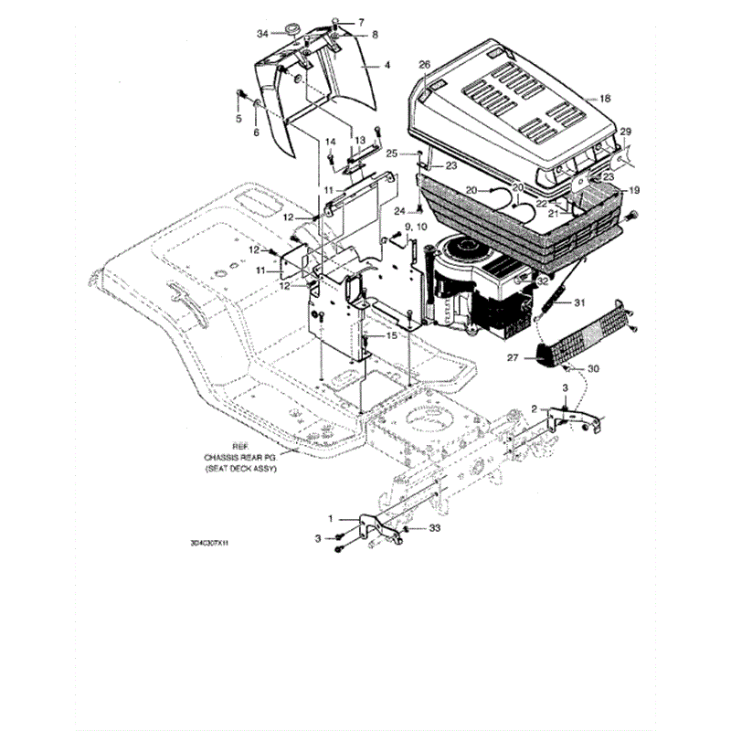 Hayter 12/40 (DC1240) Parts Diagram, Front Chassis