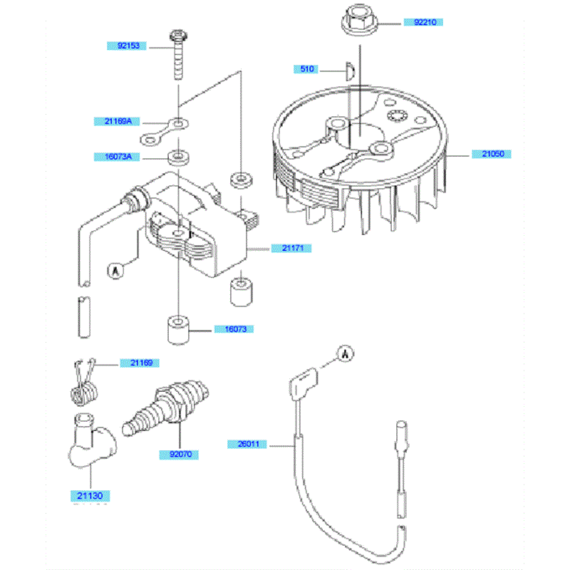 Kawasaki KHD600A (HB600B-AS50) Parts Diagram, Electric Equipment