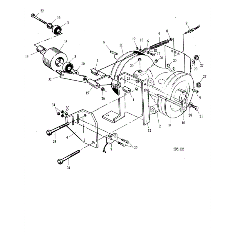 Hayter Condor (511L) Parts Diagram, Slipping Belt Clutch