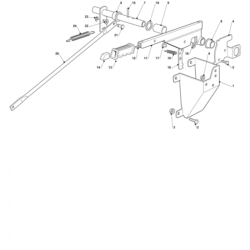 Castel / Twincut / Lawnking XHX2404WDE (2012) Parts Diagram, Cutting Plate Lifting