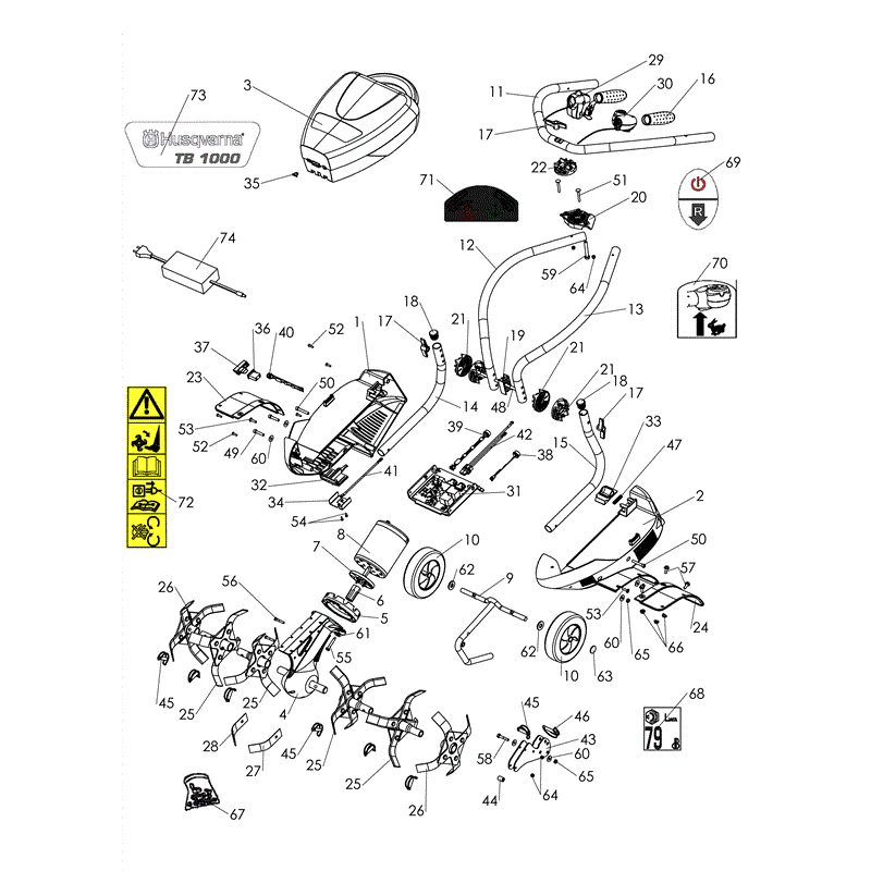Husqvarna  TB1000 (2011) Parts Diagram, Page 1