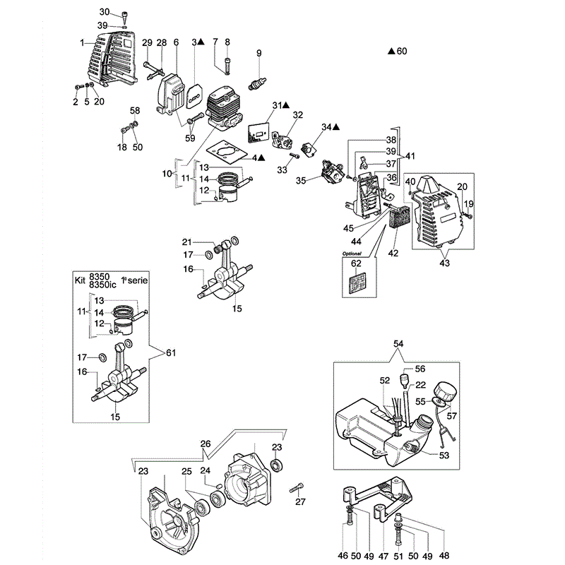 Efco 8350 (2009) Parts Diagram, Page 1