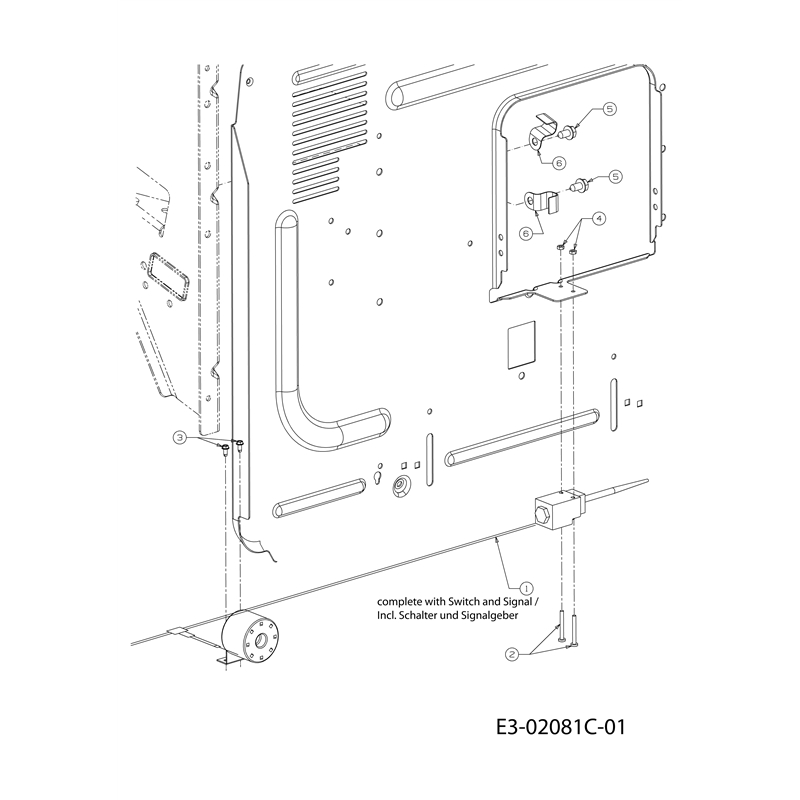 Oleo-Mac KROSSER 105-22 H Cat. 2011 (13XXXXXX636) (KROSSER 105-22 H Cat. 2011 (13XXXXXX636)) Parts Diagram, Full bag switch