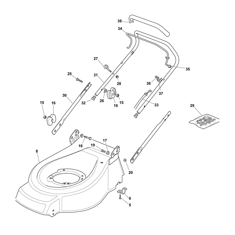Mountfield HP465R Petrol Rotary Roller Mower (2011) Parts Diagram, Page 1