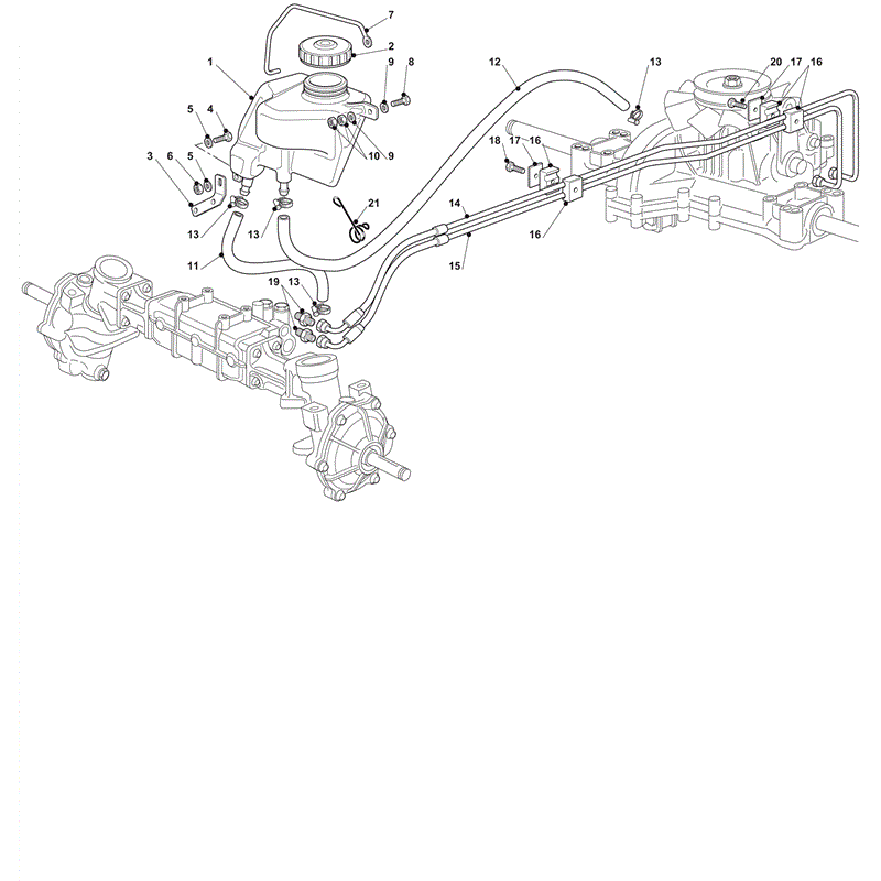 Castel / Twincut / Lawnking XHX2404WDE (2012) Parts Diagram, Transmission Assembly 
