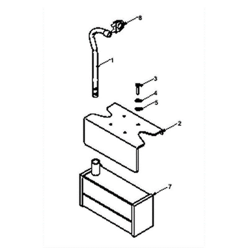 Countax C Series MK 1-2 Before 2000 Lawn Tractor  (Before 2000) Parts Diagram, C500 Exhaust Assembly