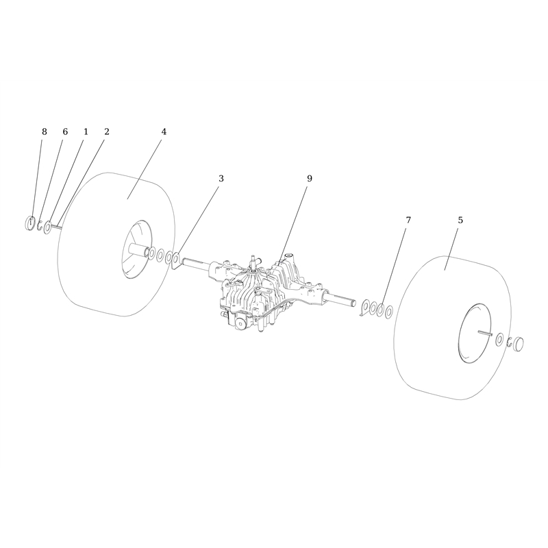 Oleo-Mac CHEYENNE (B&S) 92 4x4 Cat.2014 (CHEYENNE (B&S) 92 4x4 Cat. 2014) Parts Diagram, Rear axle