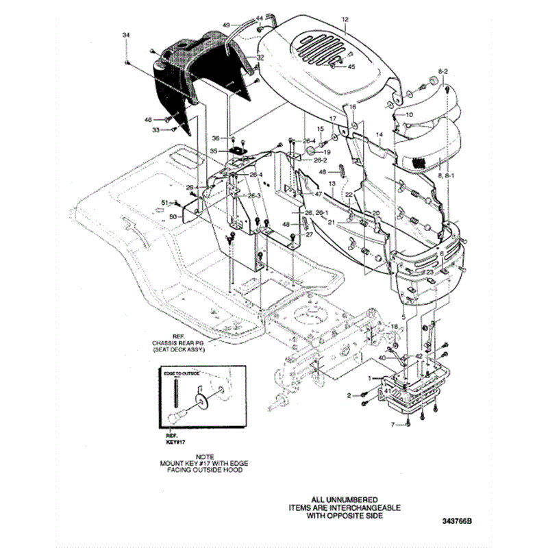 Hayter 19/40 (19-40) Parts Diagram, Front Chassis Assy
