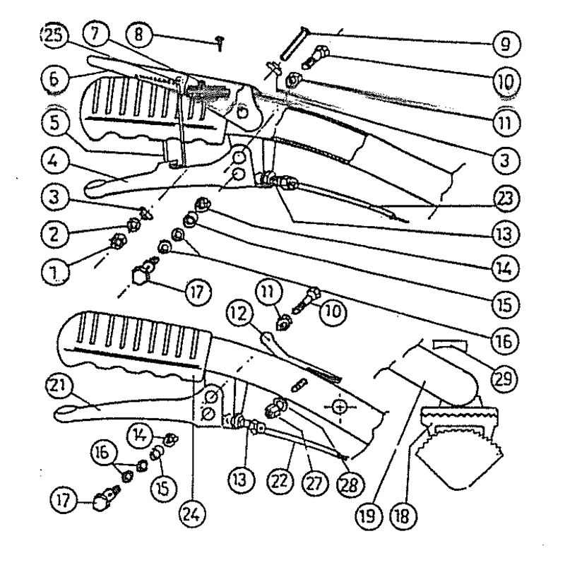 Bertolini 209 (209) Parts Diagram, Handlebar support ACME