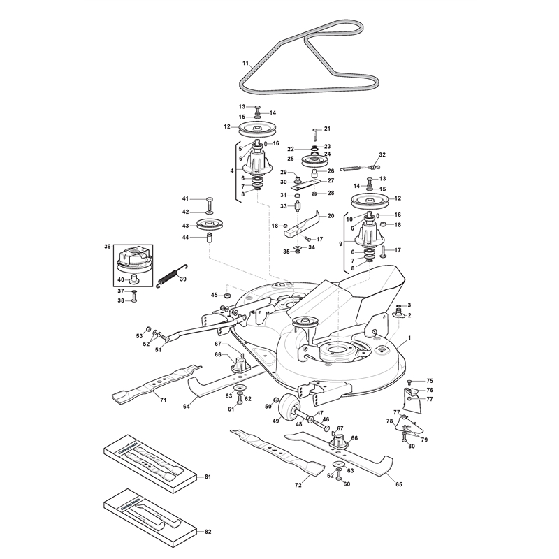 Mountfield 1530H Lawn Tractor (2T2100483-M22 [2023]) Parts Diagram, Cutting Plate