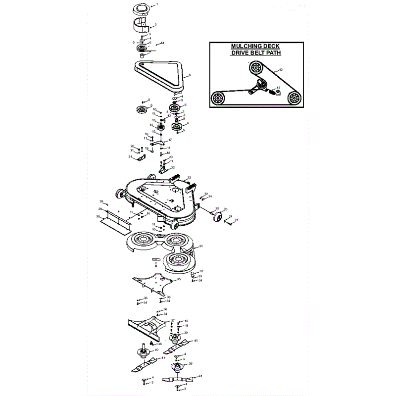 Westwood 38" Combi  Deck (COMBI 38" DECK) Parts Diagram, Page 1