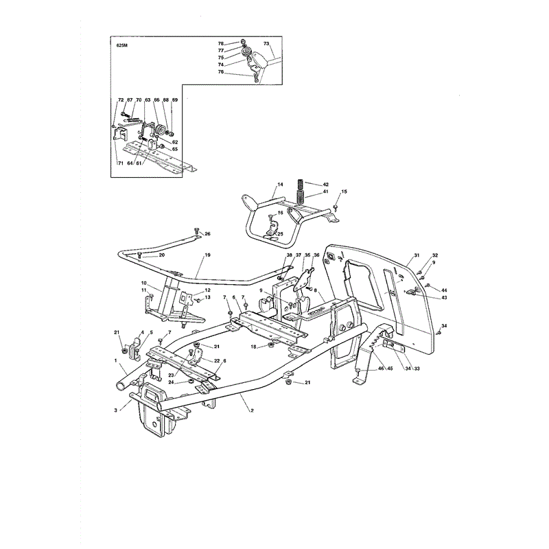 Mountfield 625H Ride-on (2005) Parts Diagram, Page 4
