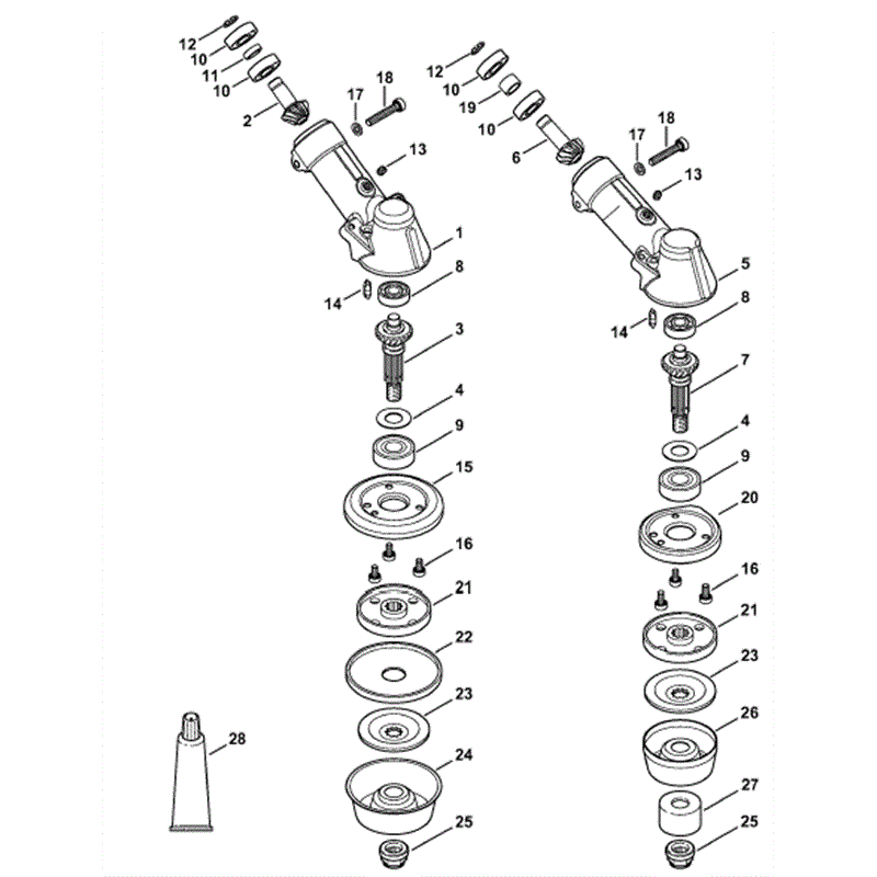 Stihl FS 460 Clearing Saw (FS460C-EMZ) Parts Diagram, Gear Head