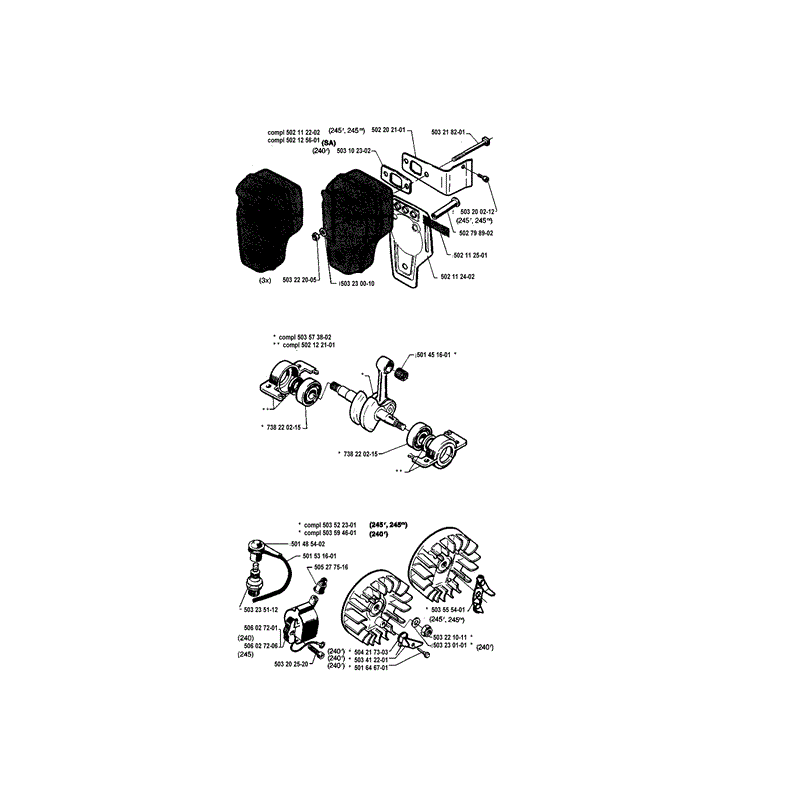 Husqvarna 240R  (1993) Parts Diagram, Page 3