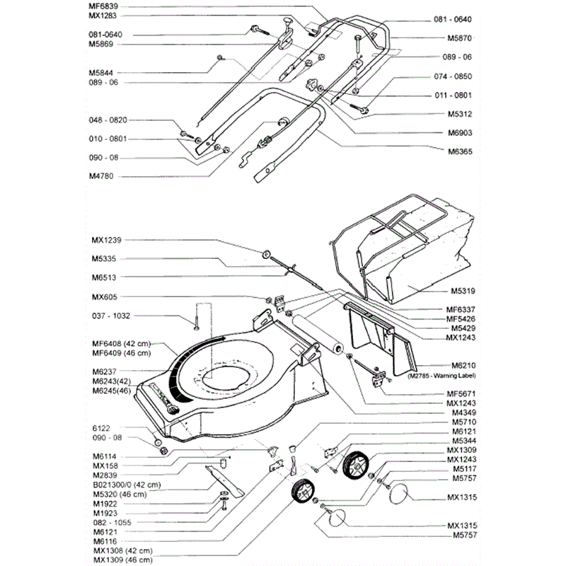 Mountfield Laser Delta (MP87102-302) Parts Diagram, Page 1