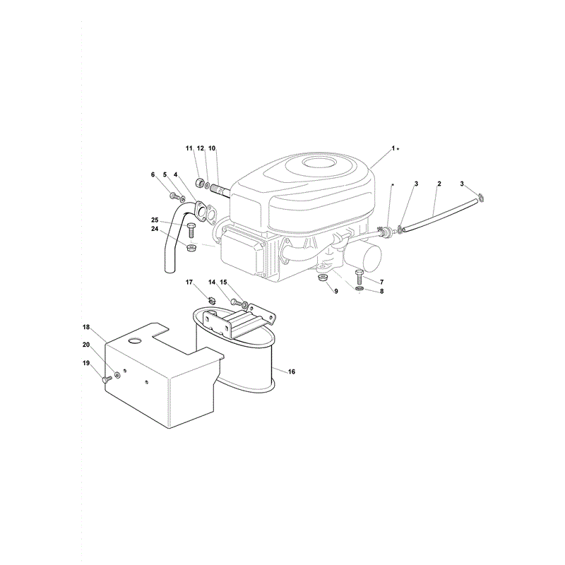 Castel / Twincut / Lawnking XG160HD (2008) Parts Diagram, Engine